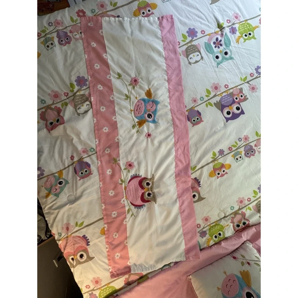 Mi Zone Kids Wise Wendy Owl Twin Comforter Set Sham Pillow Valance HTF 4 Pc Set